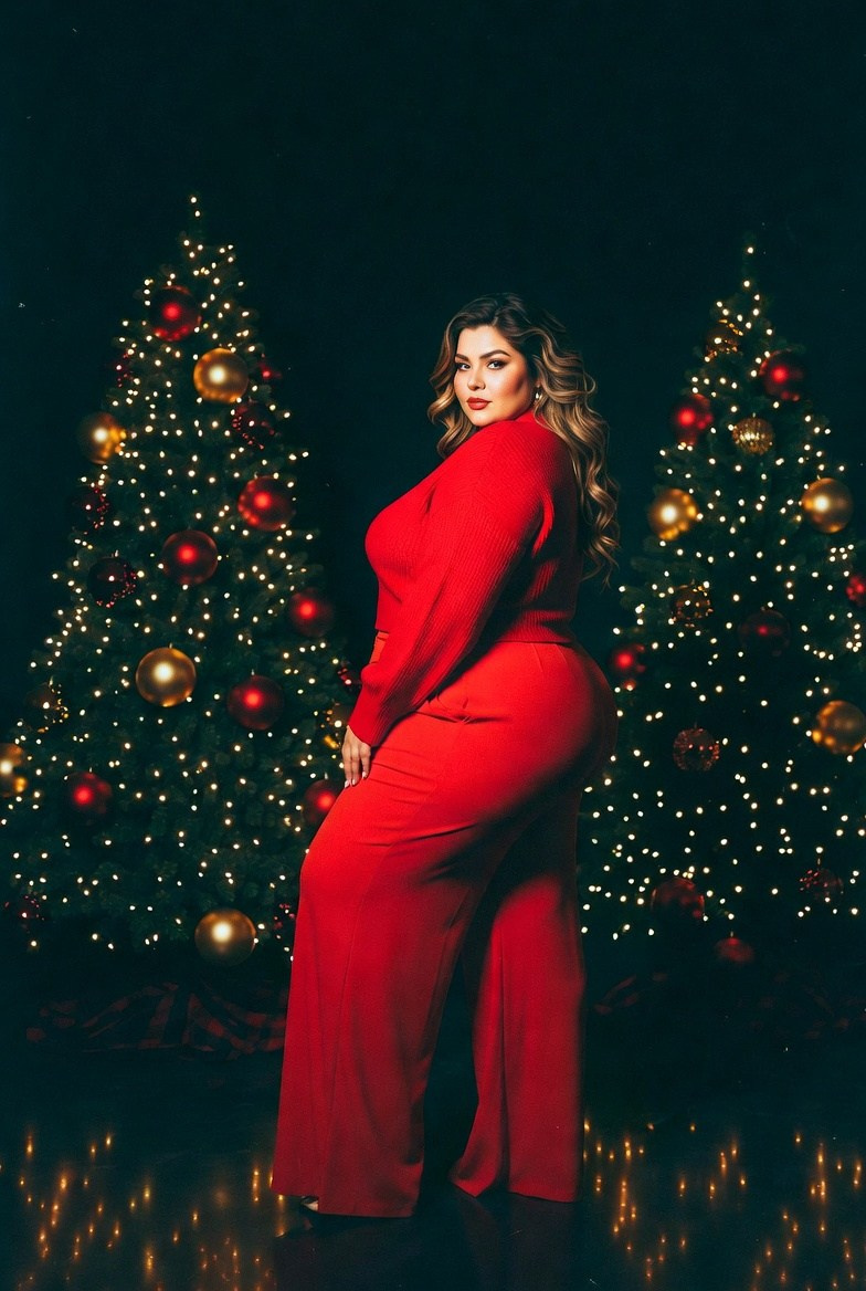 Плюс сайз в красном