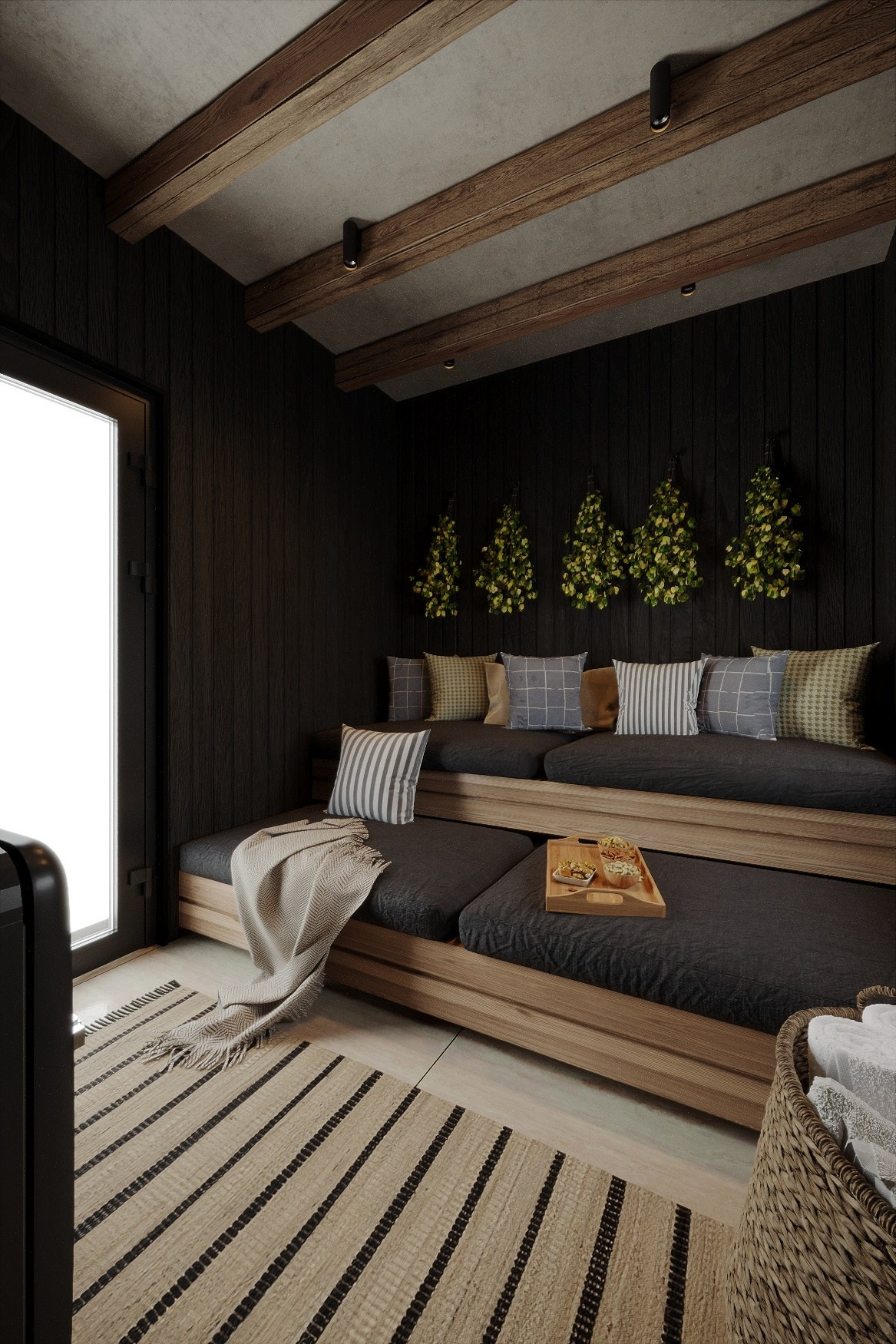 Дом в Мраморном, 2 этажа с баней. Дизайн интерьера от Дмитрия Баландина