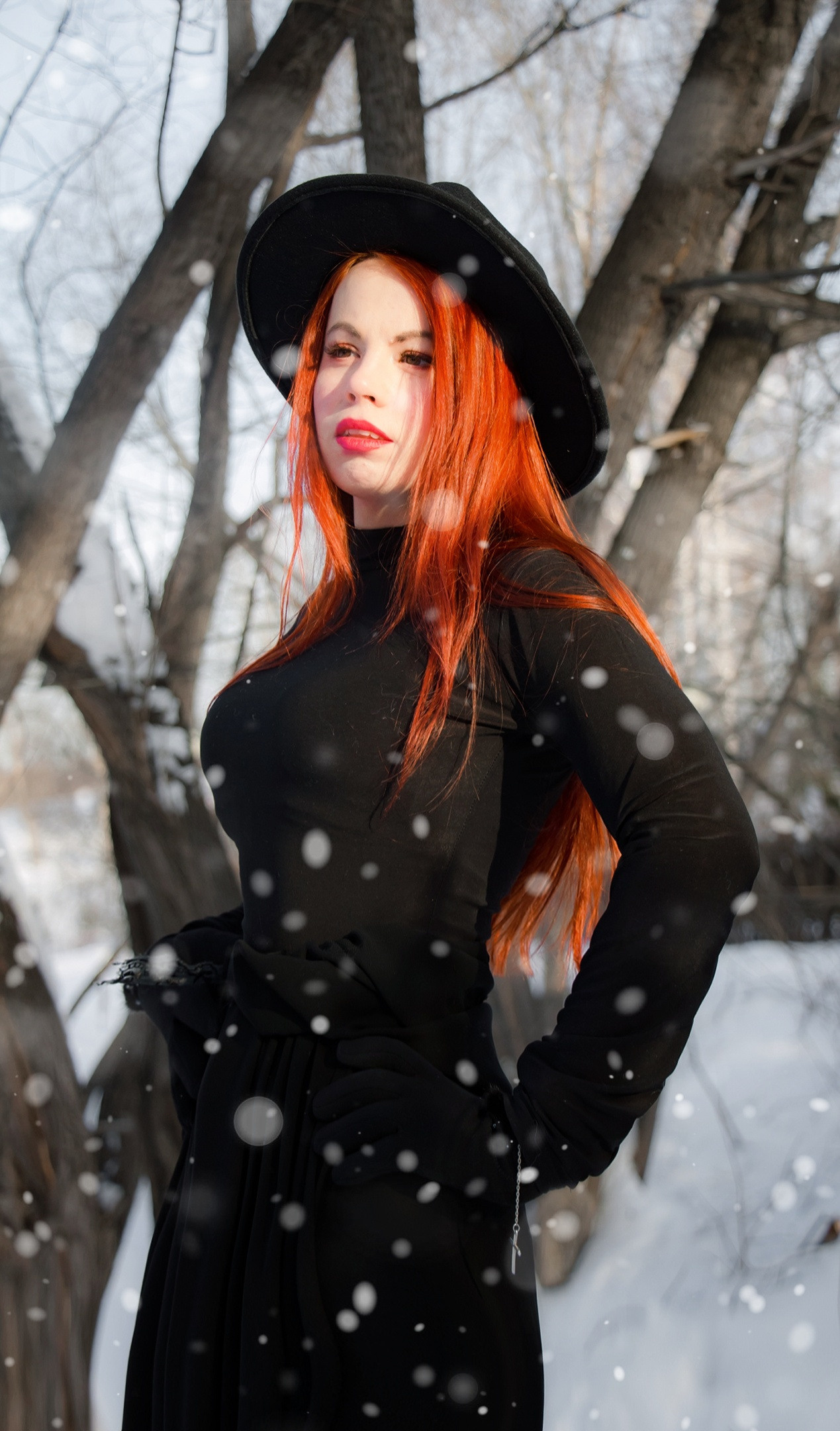 Вероника- Зимняя Леди в черном. Творческая, семейная Фотосъемка ДоброДарова Елена Омск