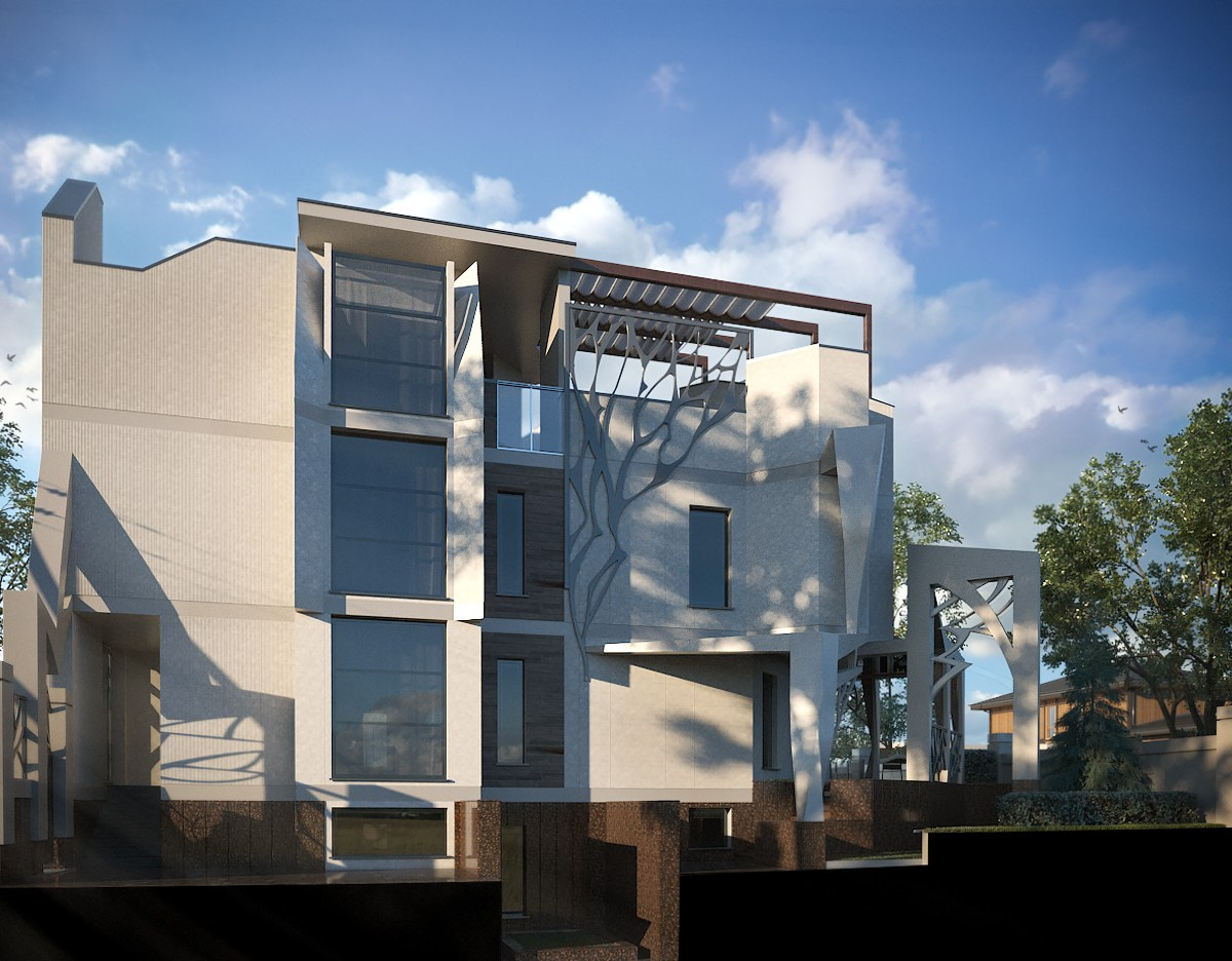 Проект частного дома в современном стиле в Звенигороде