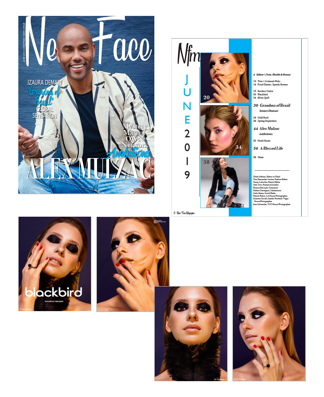 Публикация в New Face Magazine. Коммерческий фешн и бьюти фотограф в Москве Березина Анна