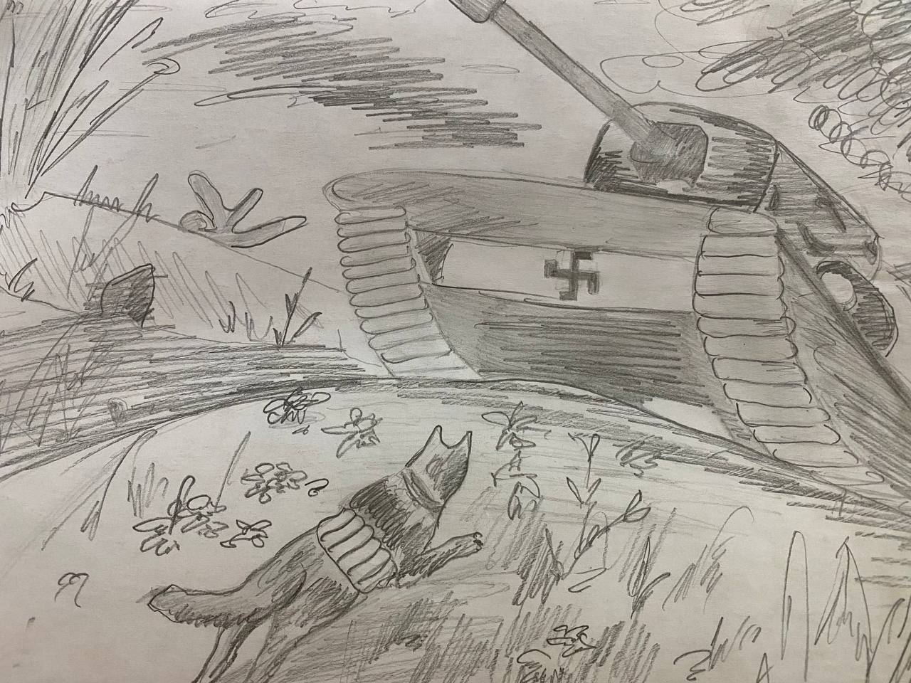 Акция рисунков «Собаки-герои Великой Отечественной войны». НРОО КЦ "Собаковод"