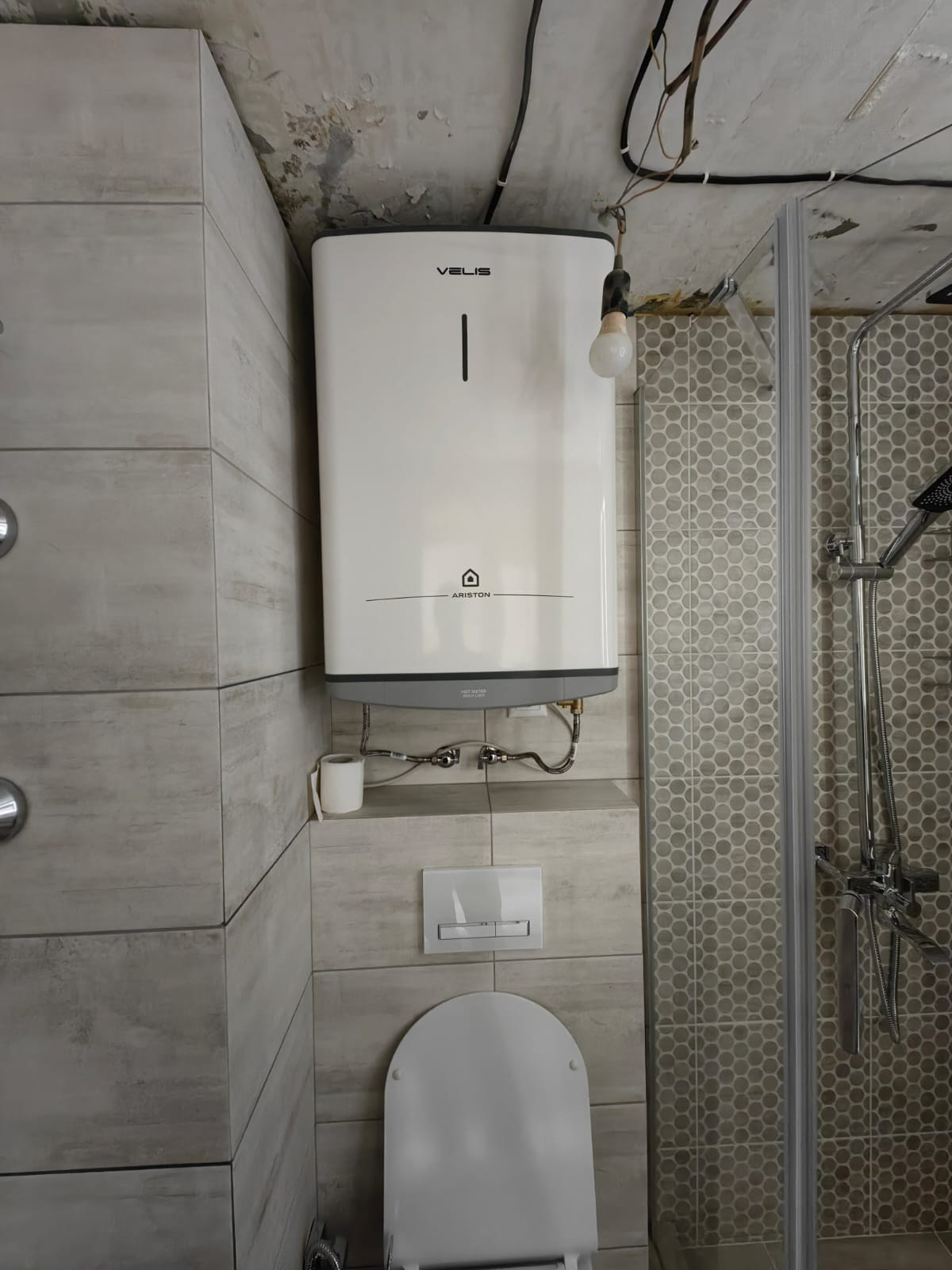 Ванная комната (ул. Чистопольская д. 53). Ремонт санузла, туалета, ванной под ключ в Казани. Укладка плитки