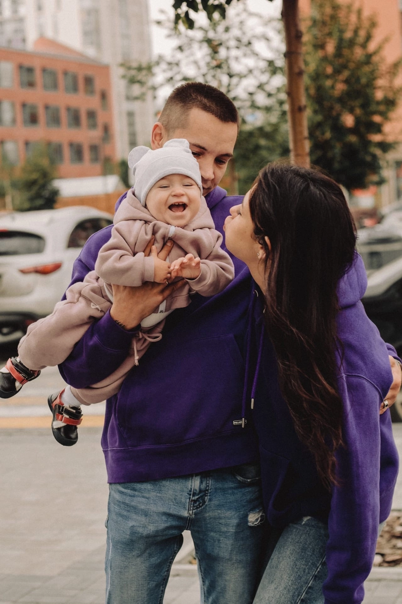 Анечка с папой и мамой. Семейный фотограф Полина Легачева