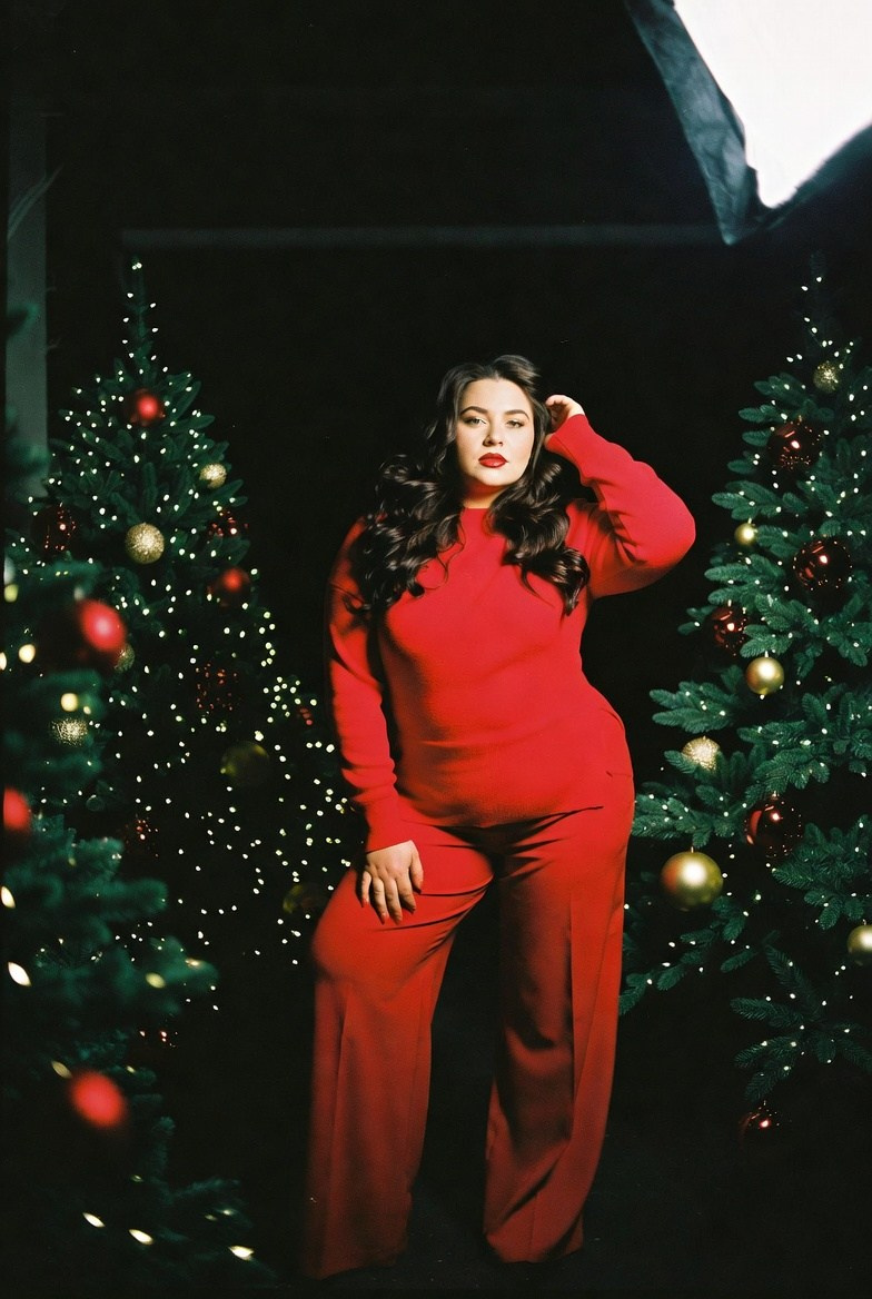 Плюс сайз в красном