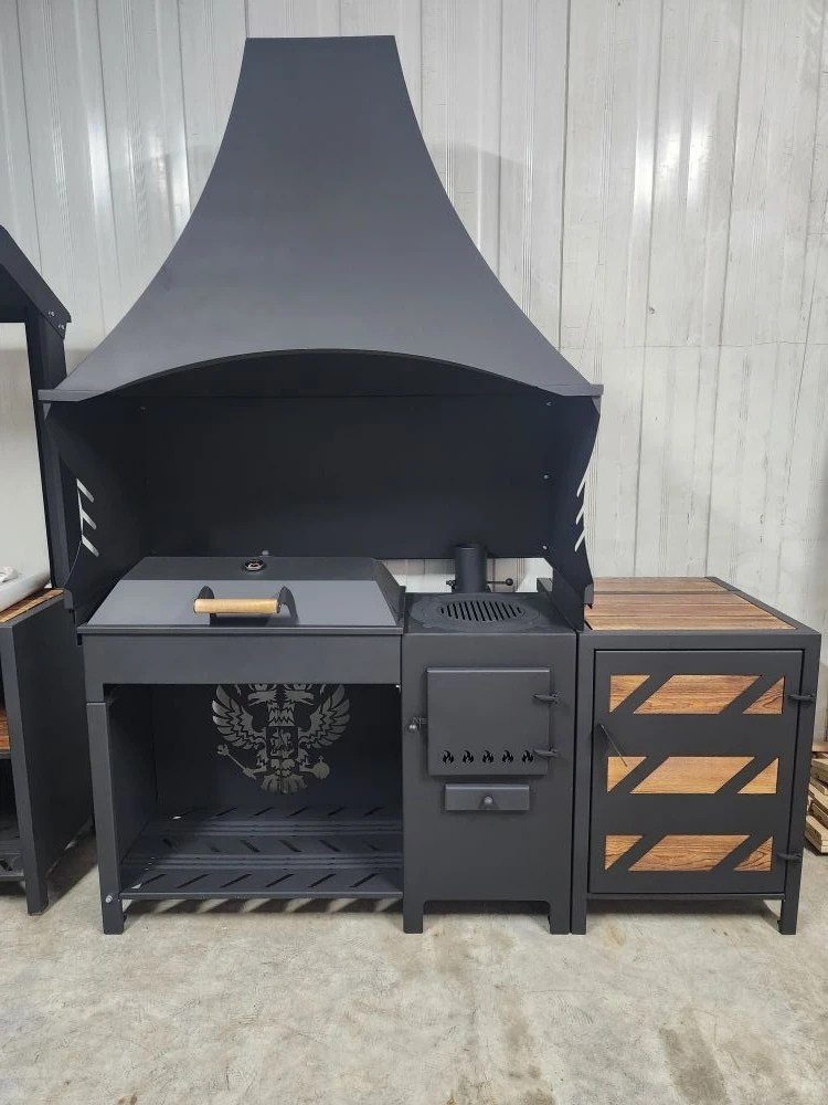 «Джета с вытяжным зонтом и функцией смокер. Купить / заказать мангал для дома в Краснодаре от производителя «Дарбин»