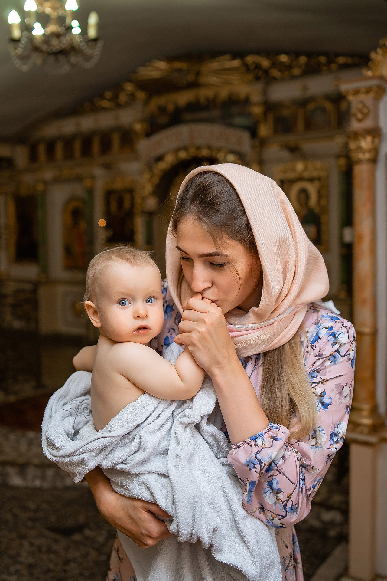 крещение фото крестных