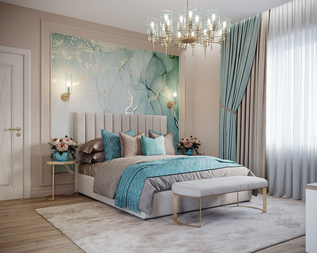 Дом с бирюзовыми акцентами. Студия дизайна