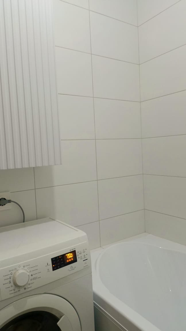 Ванная комната (ул. Карима Тинчурина д. 7). Ремонт санузла, туалета, ванной под ключ в Казани. Укладка плитки