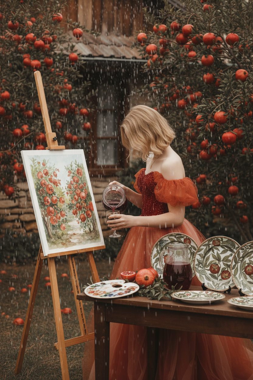 В гранатовом саду. Шаблоны и дизайны выпускных альбомов и фотокниг