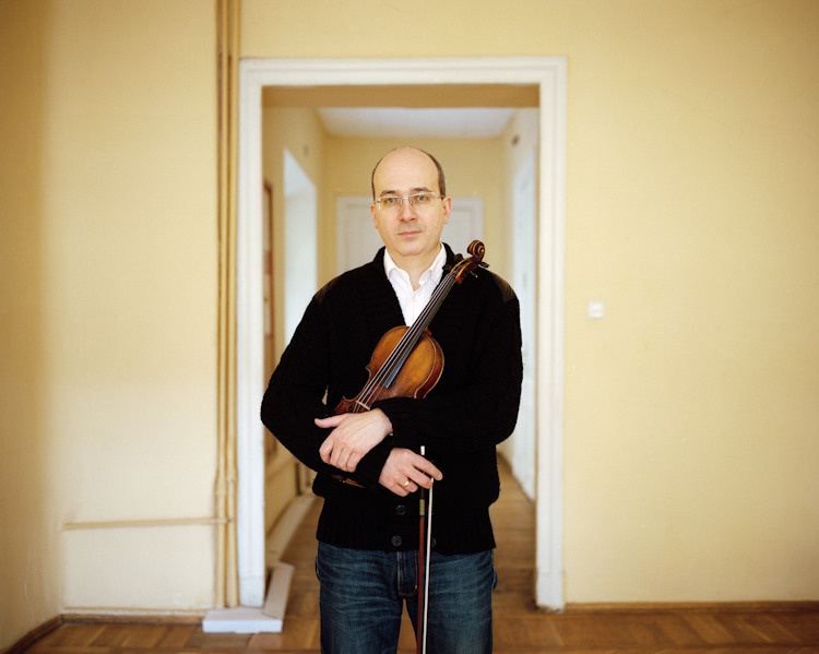 Violinists for Ogoniok magazine. Petr Antonov