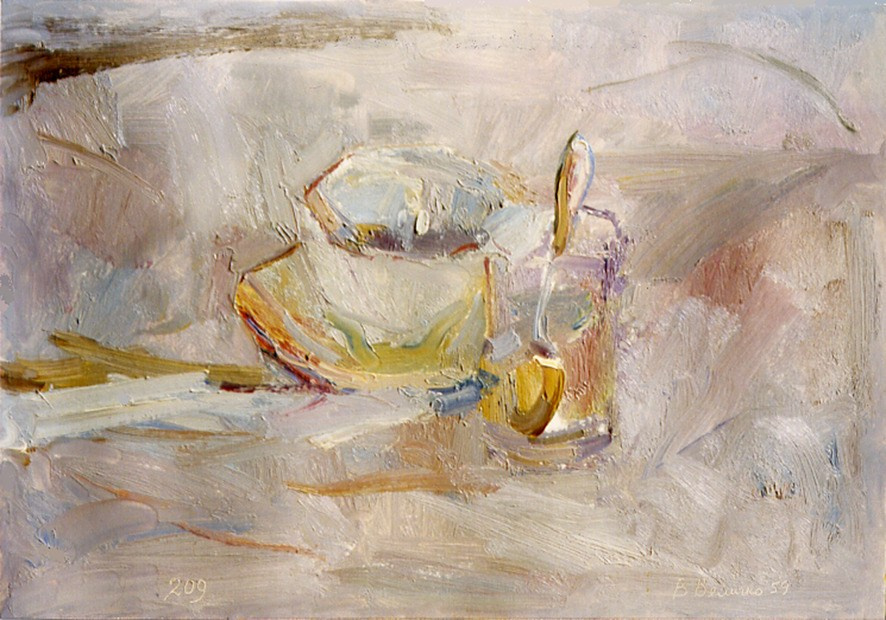 «Стакан и чашка» 1959 год Собр. Ф.Ваккари. Италия. Художник Величко Вадим Семёнович