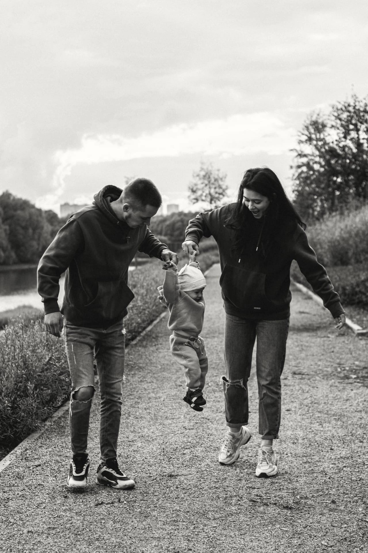 Анечка с папой и мамой. Семейный фотограф Полина Легачева