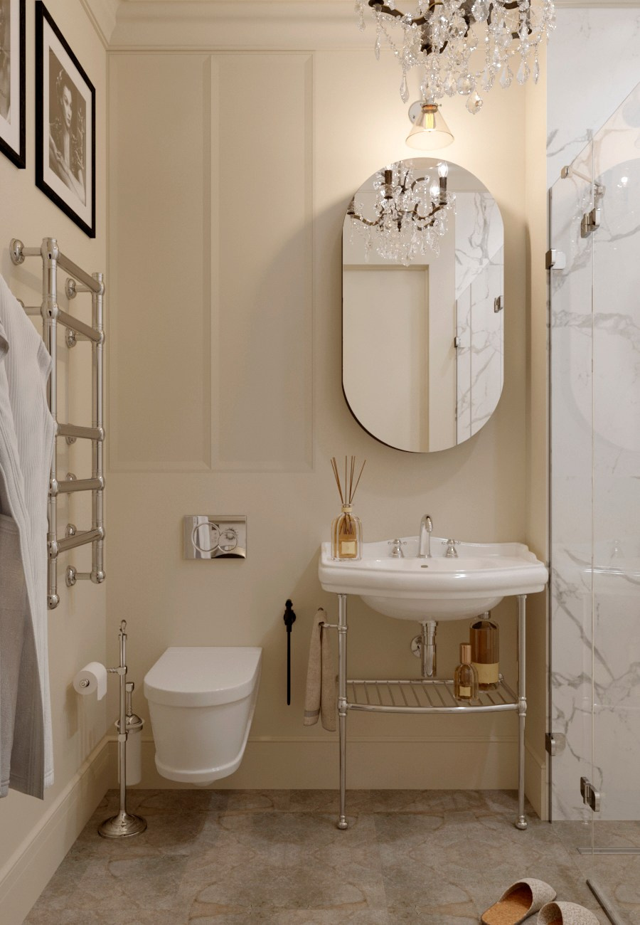 Деликатная классика. Квартира для девушки в ЖК Зиларт. 2019 год. Дизайнер интерьера Троилова Арина