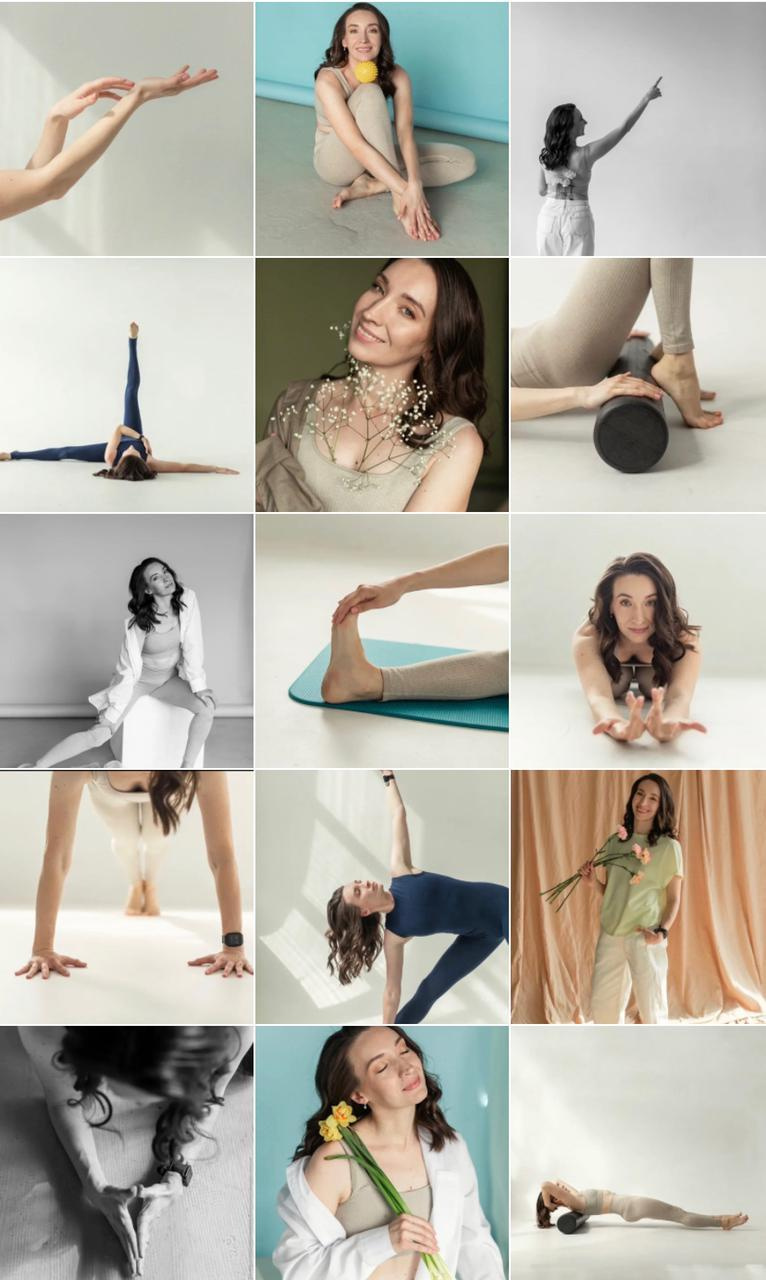 фотосессия контент фотограф Красноярск фотосессия пилатес бренд