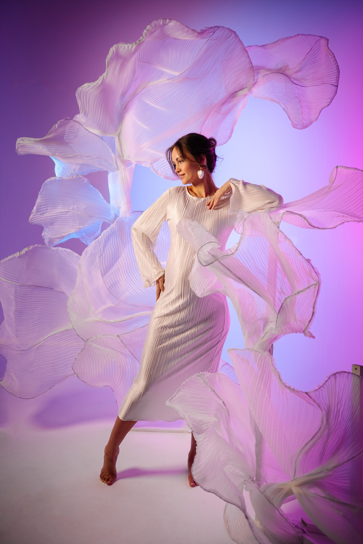 Беременность. Циклорама с вуалью. Свадебный и сеейный фотограф в Санкт-Петербурге Елена Худякова