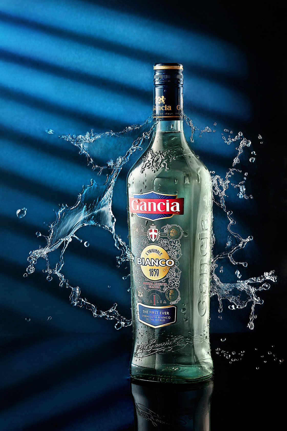 Интерьерная съемка алкогольной продукции со спецэффектами