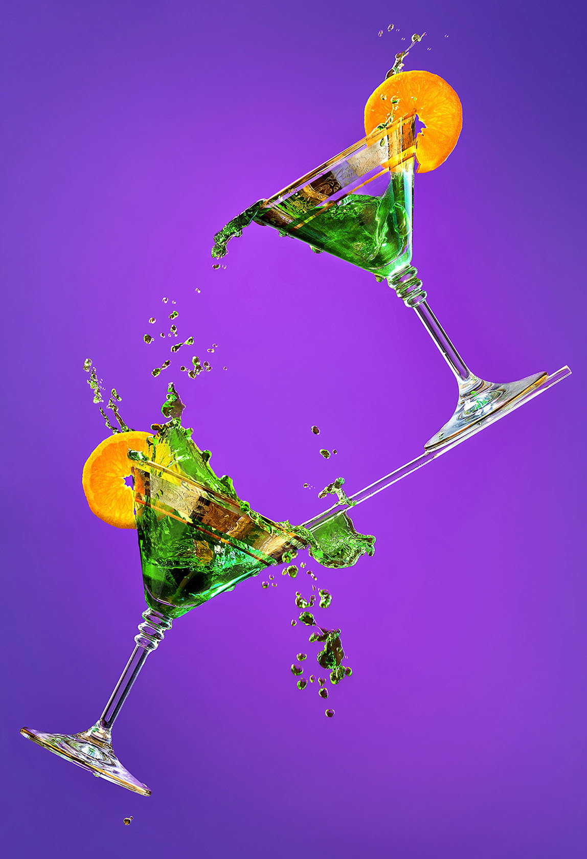 Рекламная предметная фотография - прием левитация