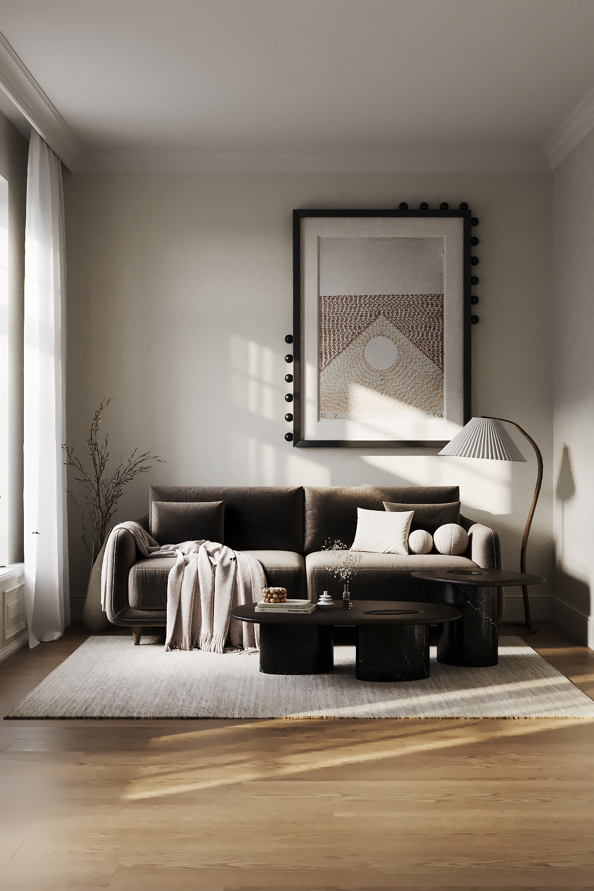 3d visualization | Living room_A5_2024. 3d визуализатор интерьера Анастасия Лосицкая