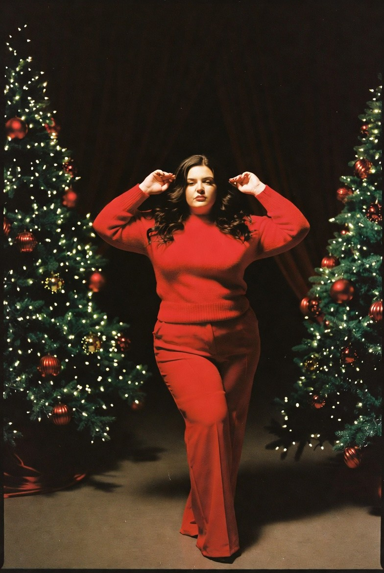 Плюс сайз в красном