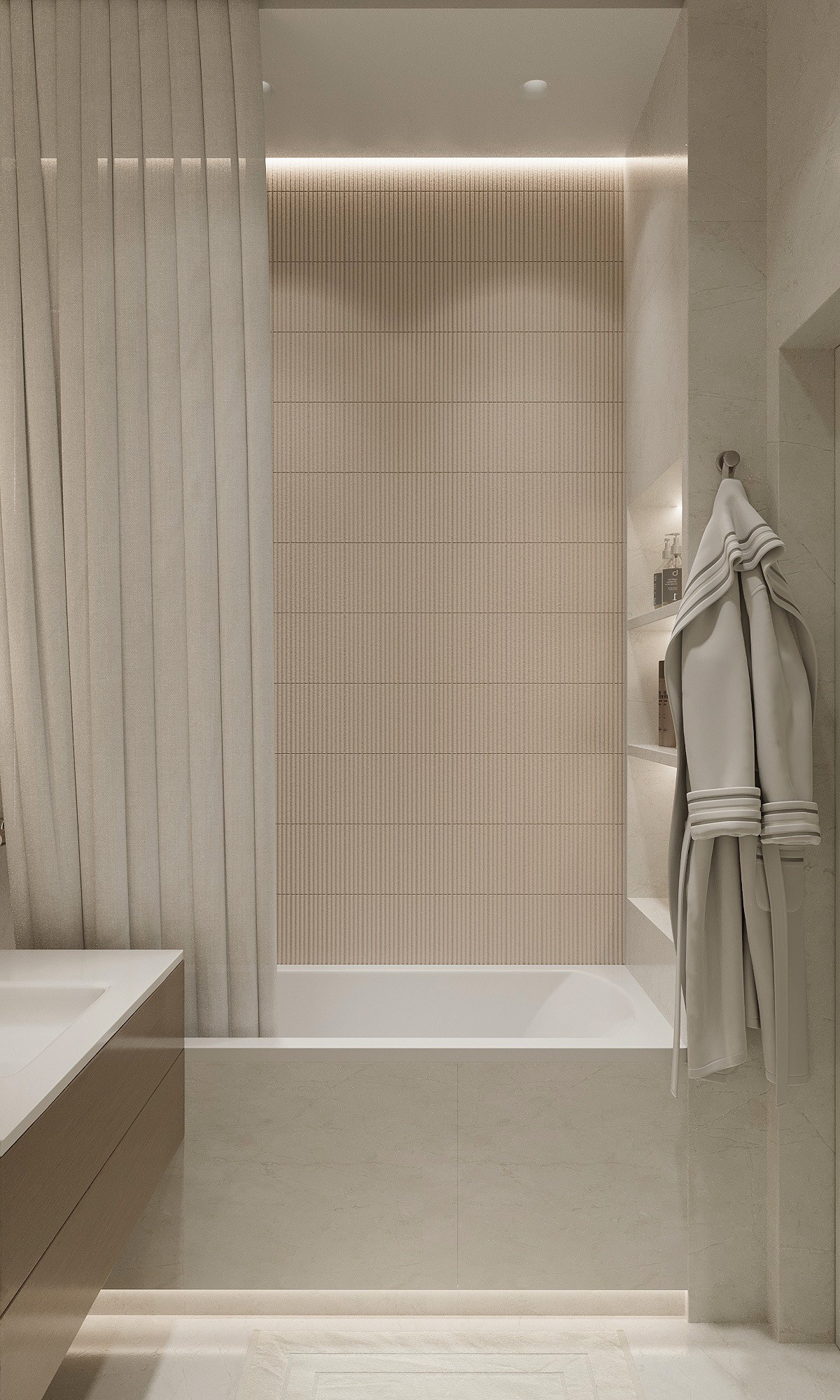 ЖК Дубрава 54,8 м² (для студии Renome). 3д визуализация интерьера