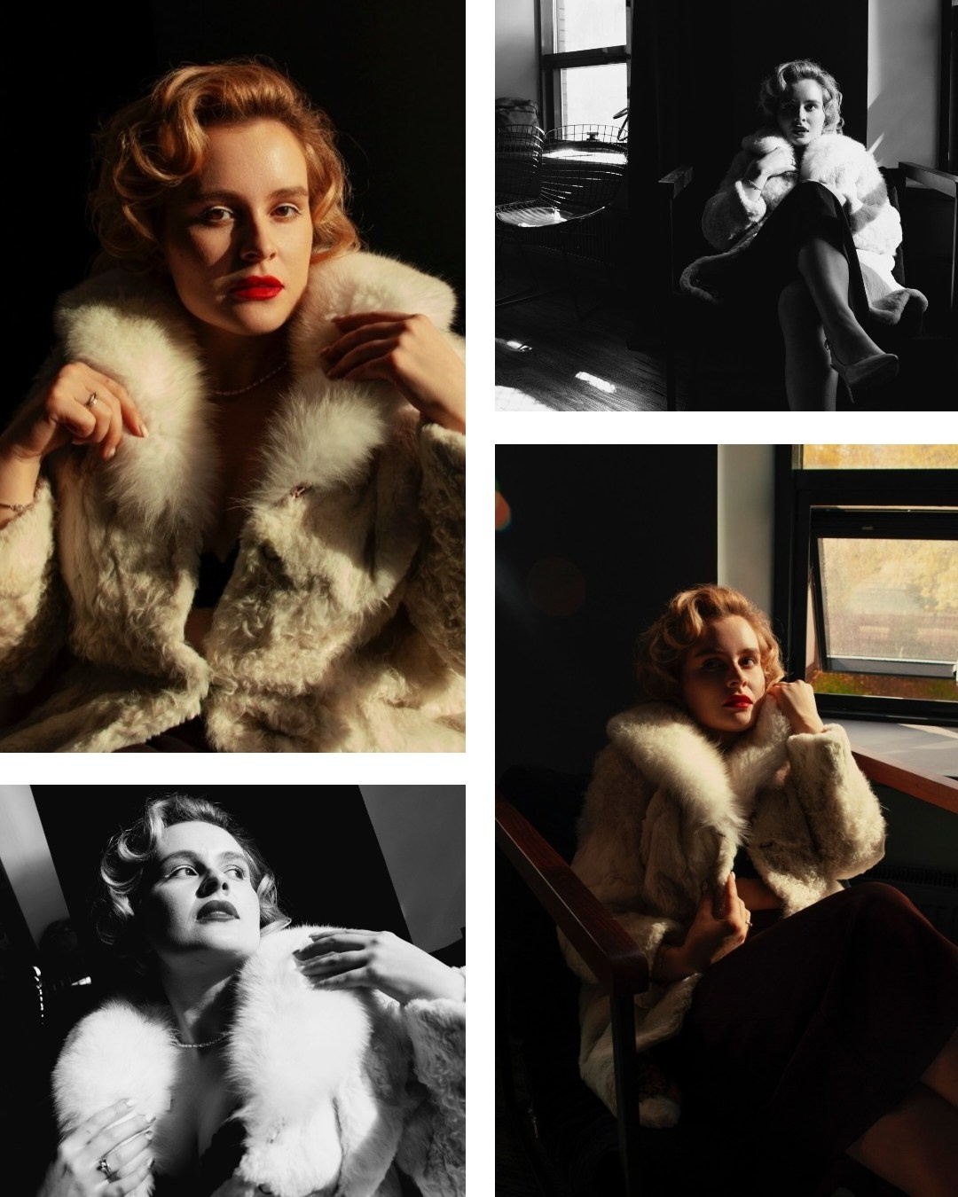 девушка Монро с локонами каре