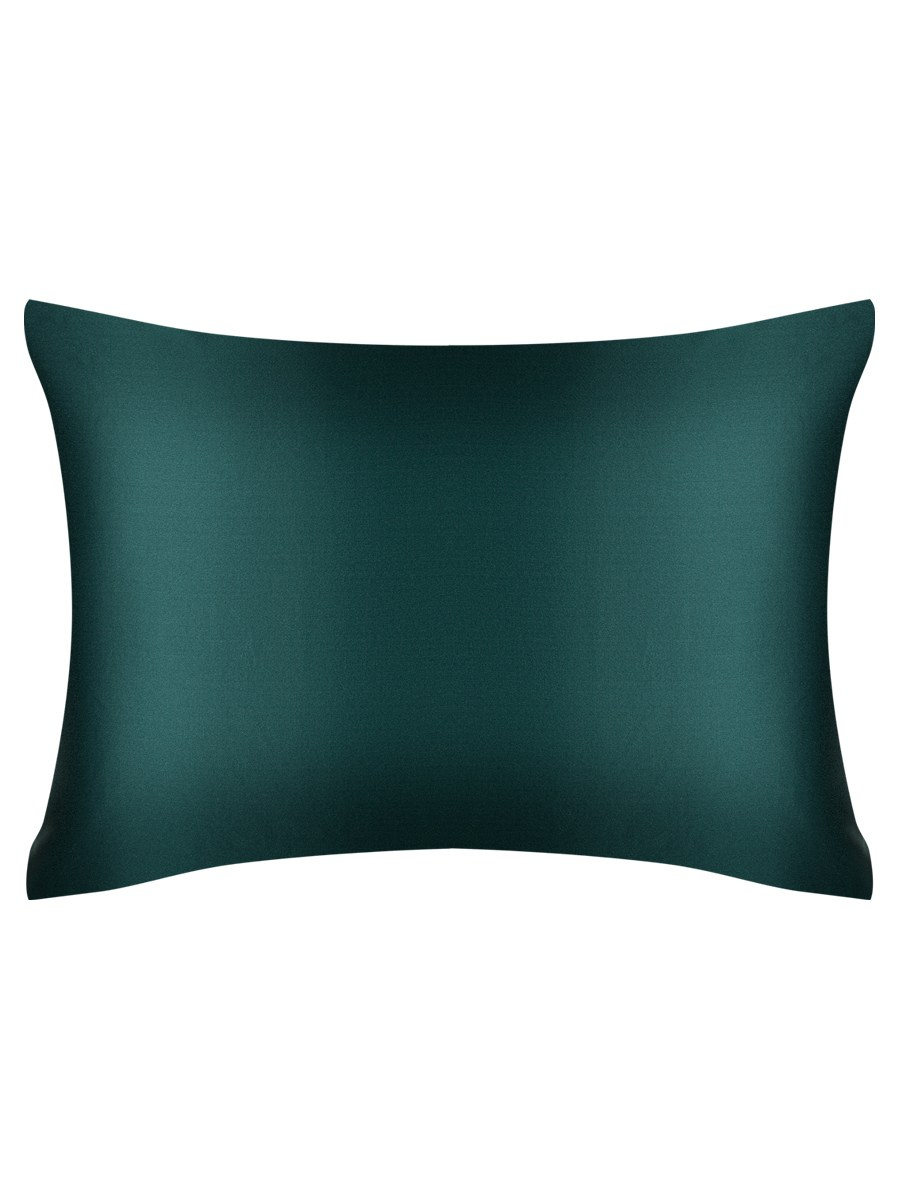 Подушка шелковая зеленая