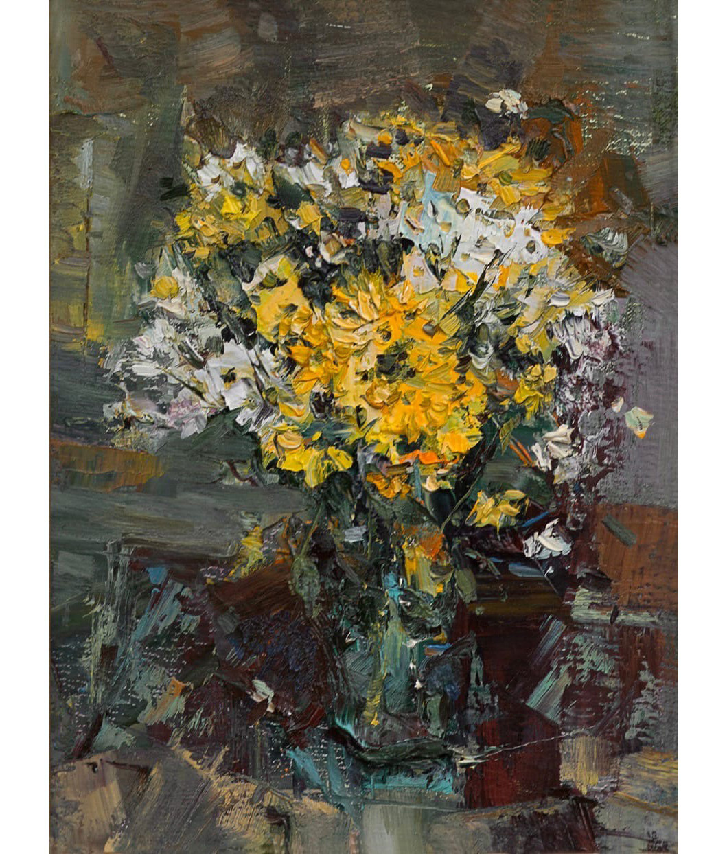 Хризантемы. Художник Александр Каверин