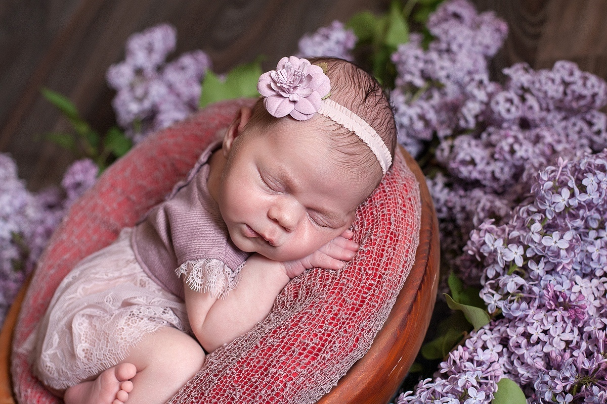 малышка в сирени