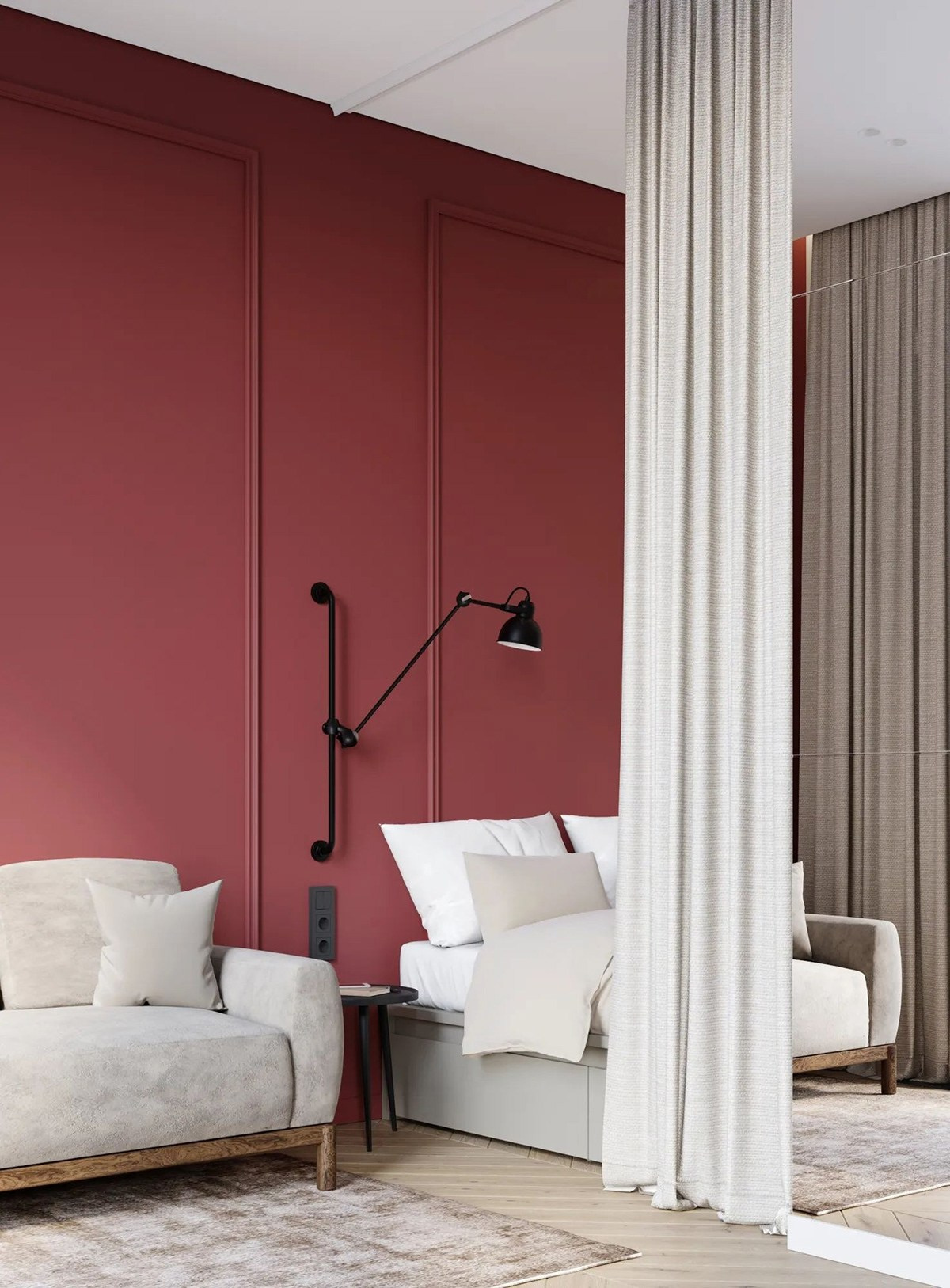 Визуализация квартиры-студии ЖК Невский 28.8 m². Заказать 3d визуализацию интерьеров — Дарья Веденёва