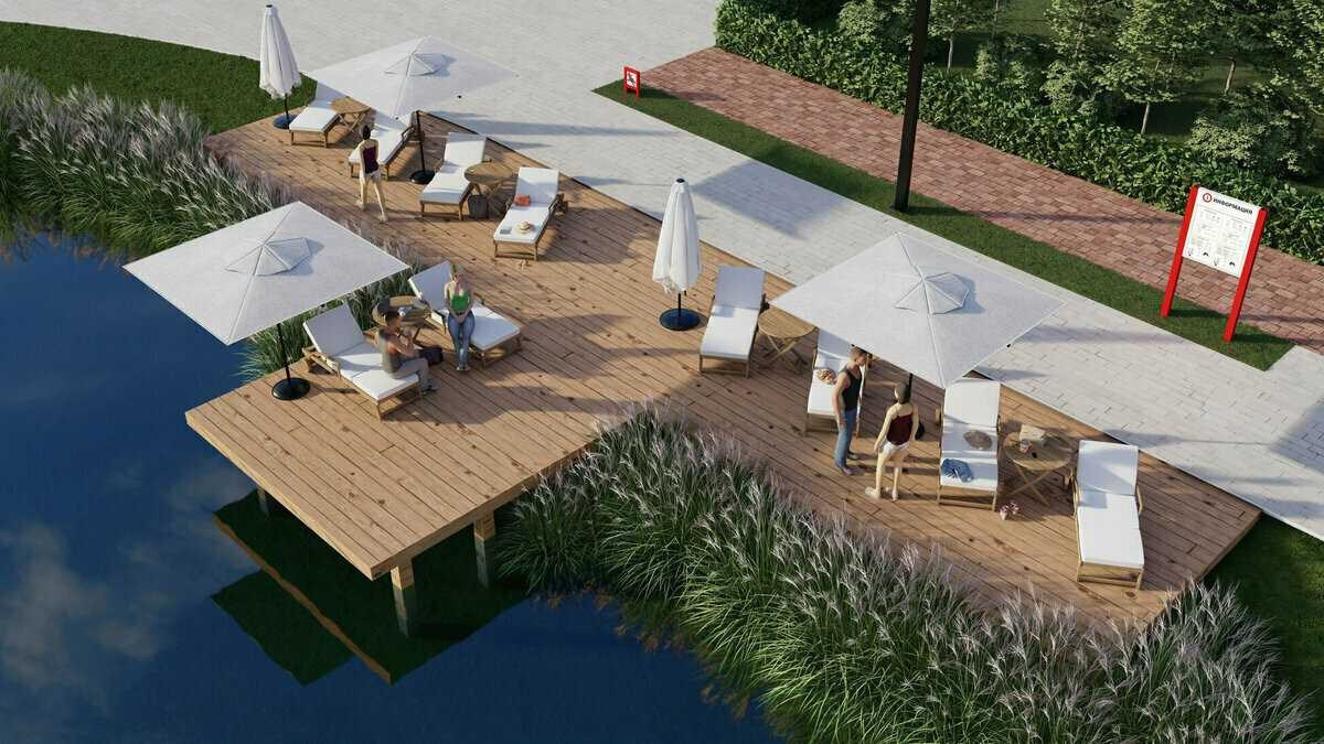 Жилой комплекс Светлогорска в зелёном районе