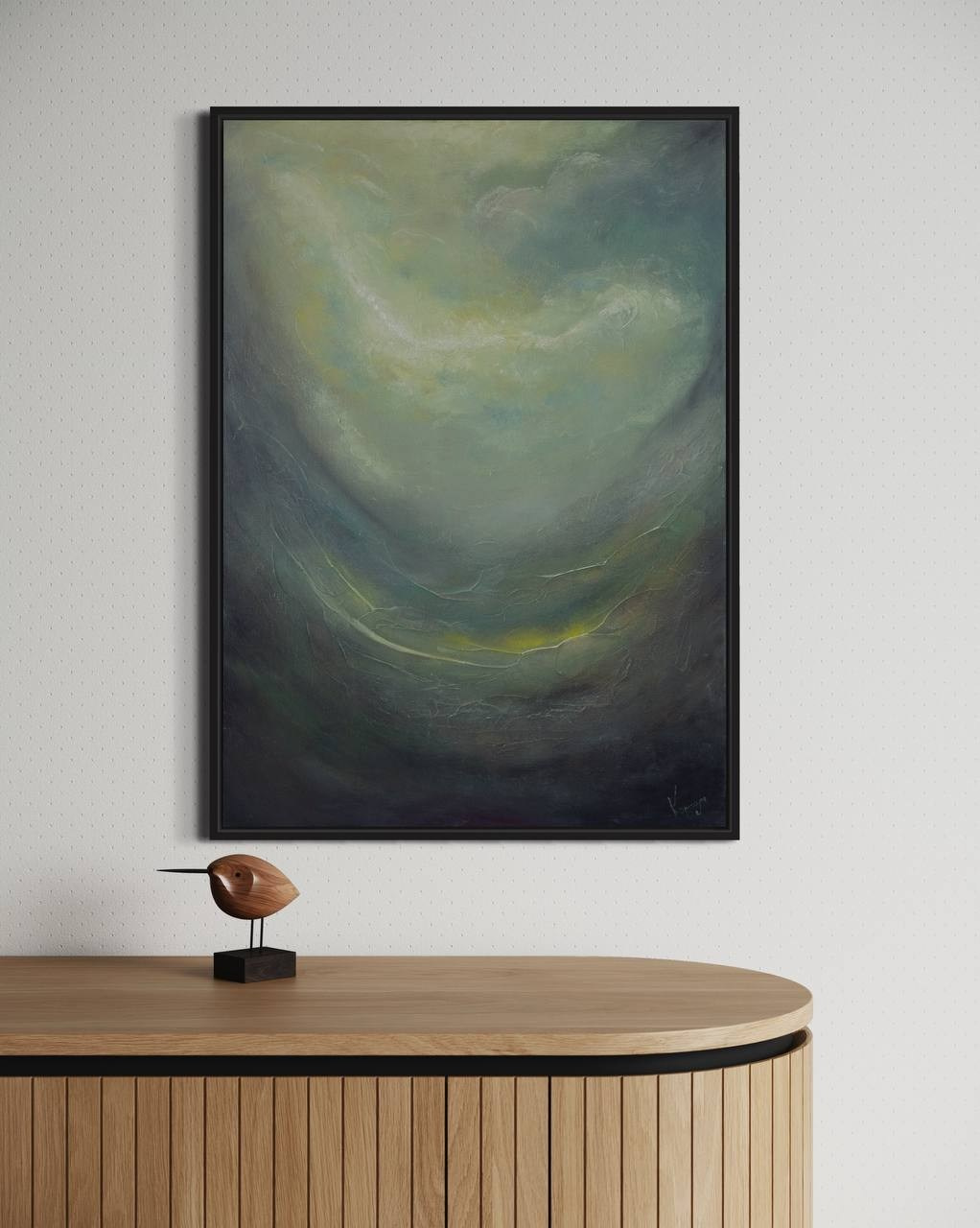 An abstract painting portraying an atmospheric scene. Павел Коршун — современный художник-пленэрист