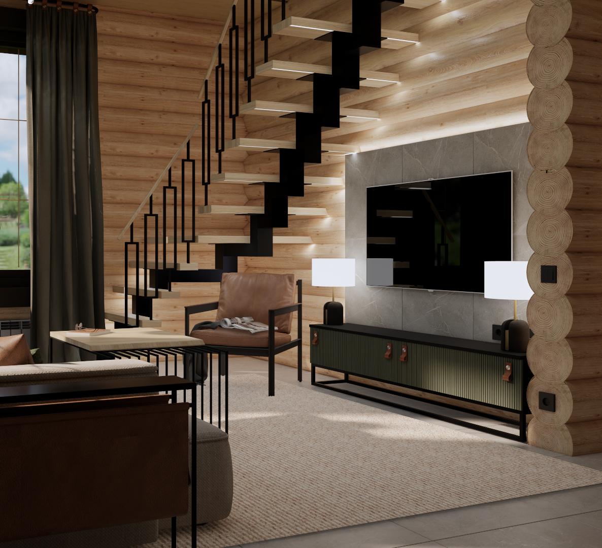 Дом-баня для сдачи в аренду 160 кв. м. Дизайнер интерьеров г. Москва Ольга Богданова