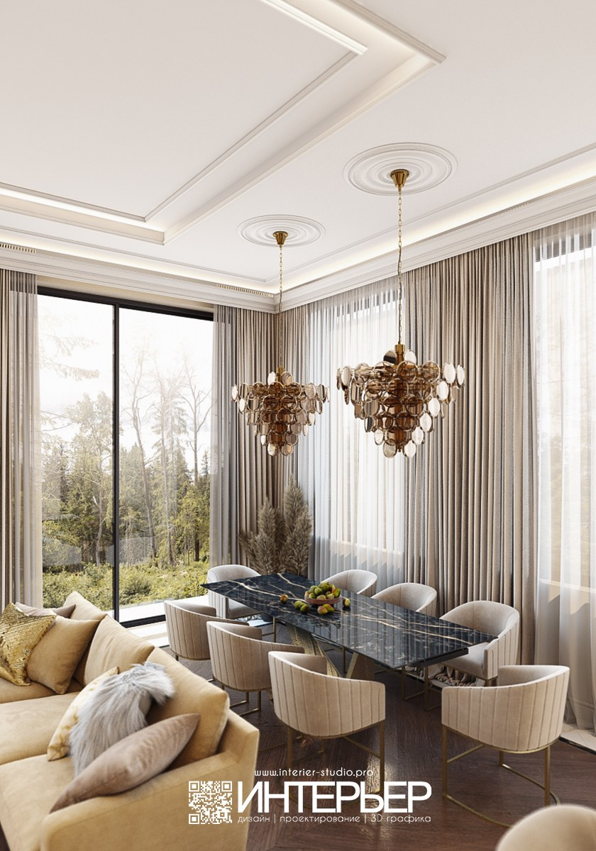 Дизайн-проект дома Ильи и Галины. Зона гостиной, кухни и столовой.Исправления. Дизайн интерьера, 3D визуализация и 3D моделирование. Создание проектов и чертежей. КМВ: Кисловодск, Пятигорск, Ессентуки и удаленно