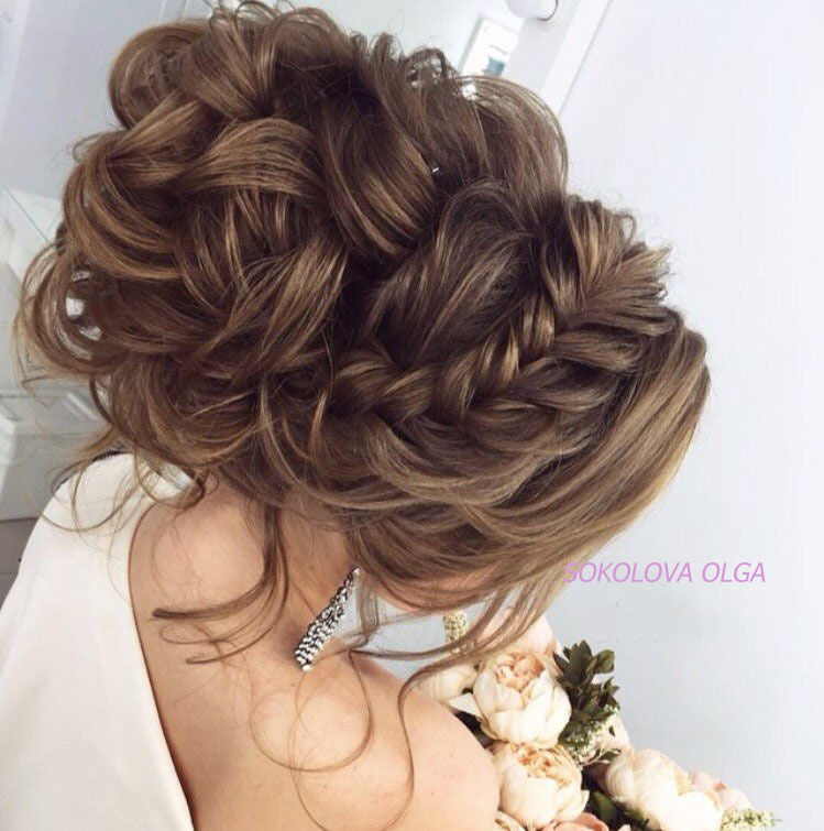 Стилист-визажист Дзержинск. Средний пучок для свадебной прически и торжественных случаев. http://olgadz.ru/