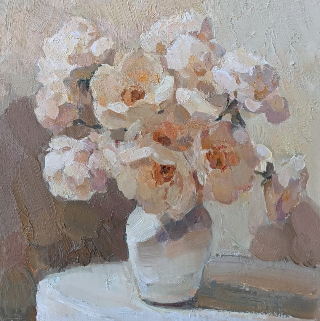 The bouquet in a warm glow