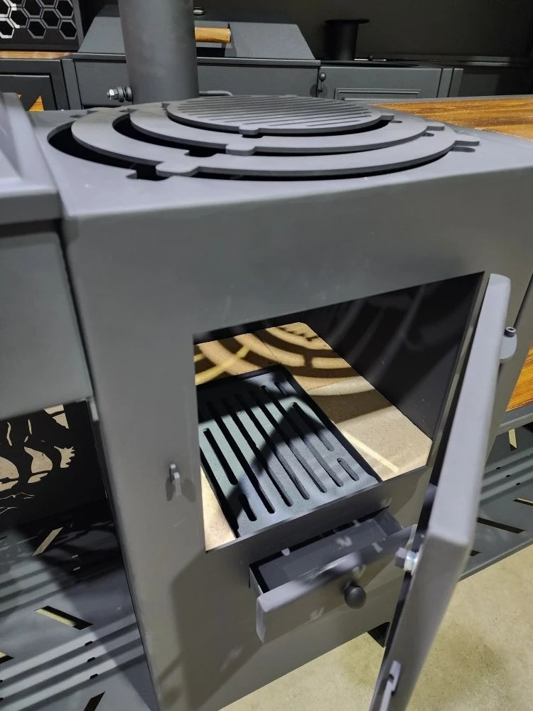 «ДЖЕТА» с печью под казан и смокер с реверсным движением жара. Купить / заказать мангал для дома в Краснодаре от производителя «Дарбин»