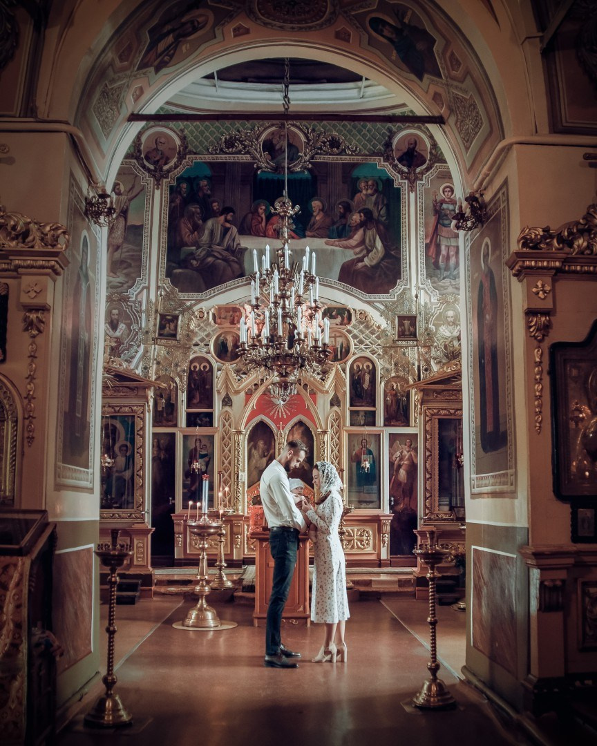 Таинство Крещения (постановочная съемка). Moscow_CPC