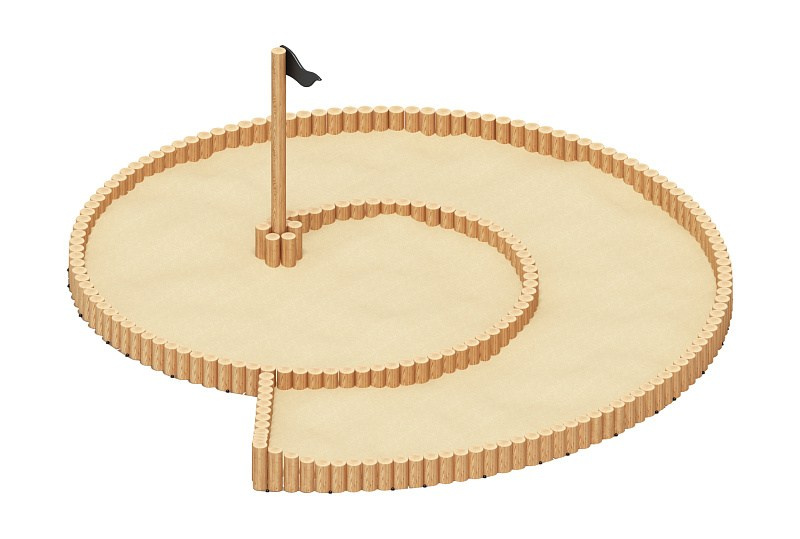 Песочница Улитка (Лиственница анкера) ИО 5.24.03-Л.И1 Габариты (ШхДхВ): 7820х6830х2600 Зона безопасности, мм: 8820х7830