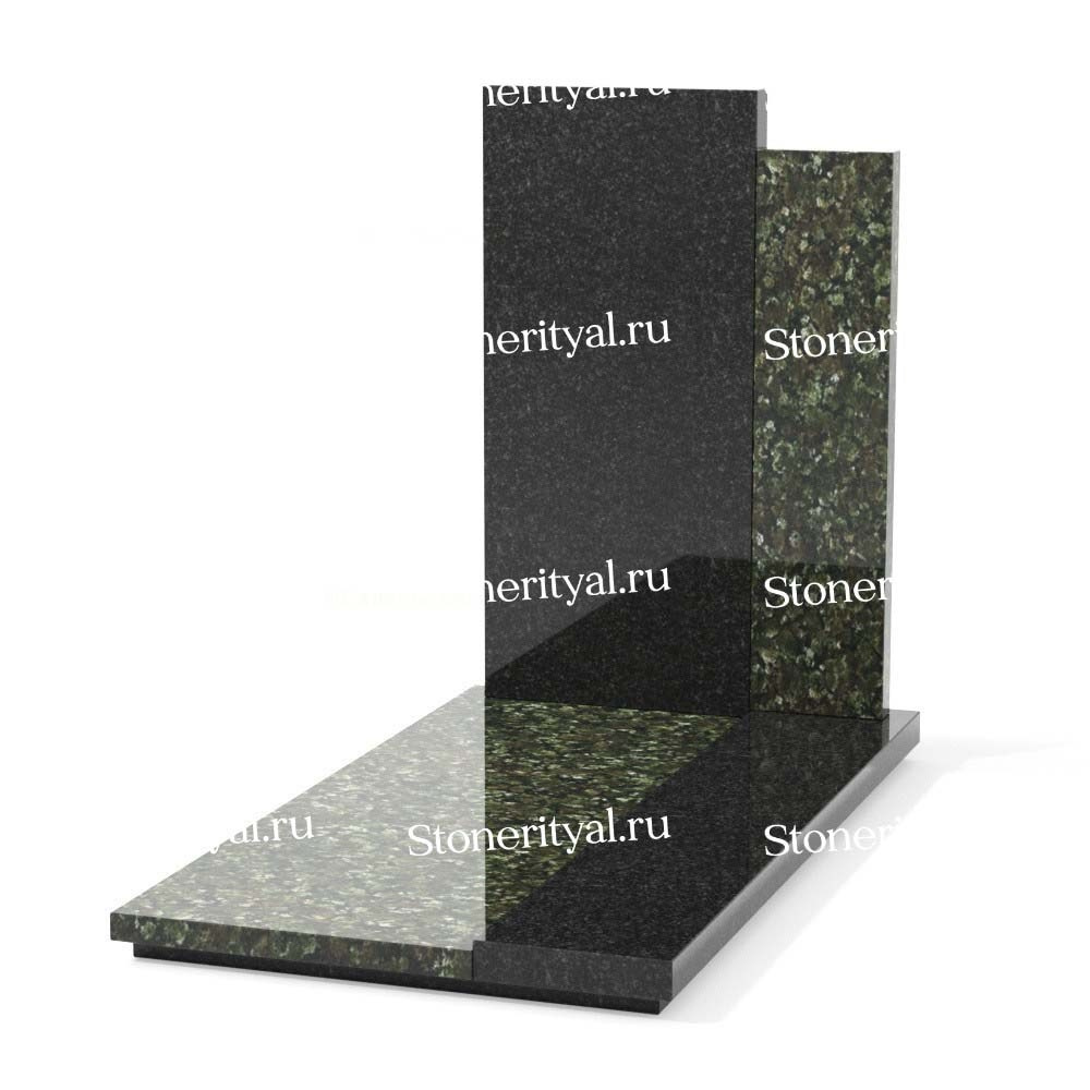 Комбинированные памятники на одного. Изготовление и установка памятников в Москве и МО