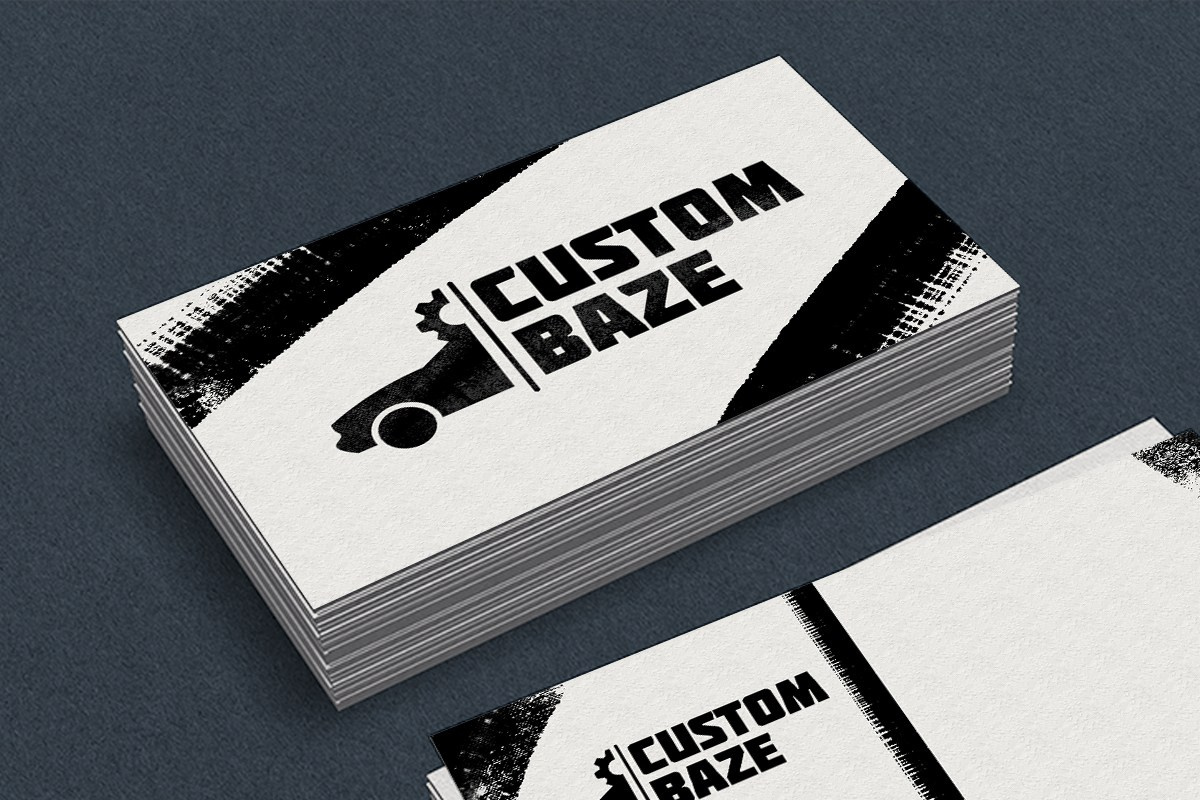 логотип для автосервиса "custom base"