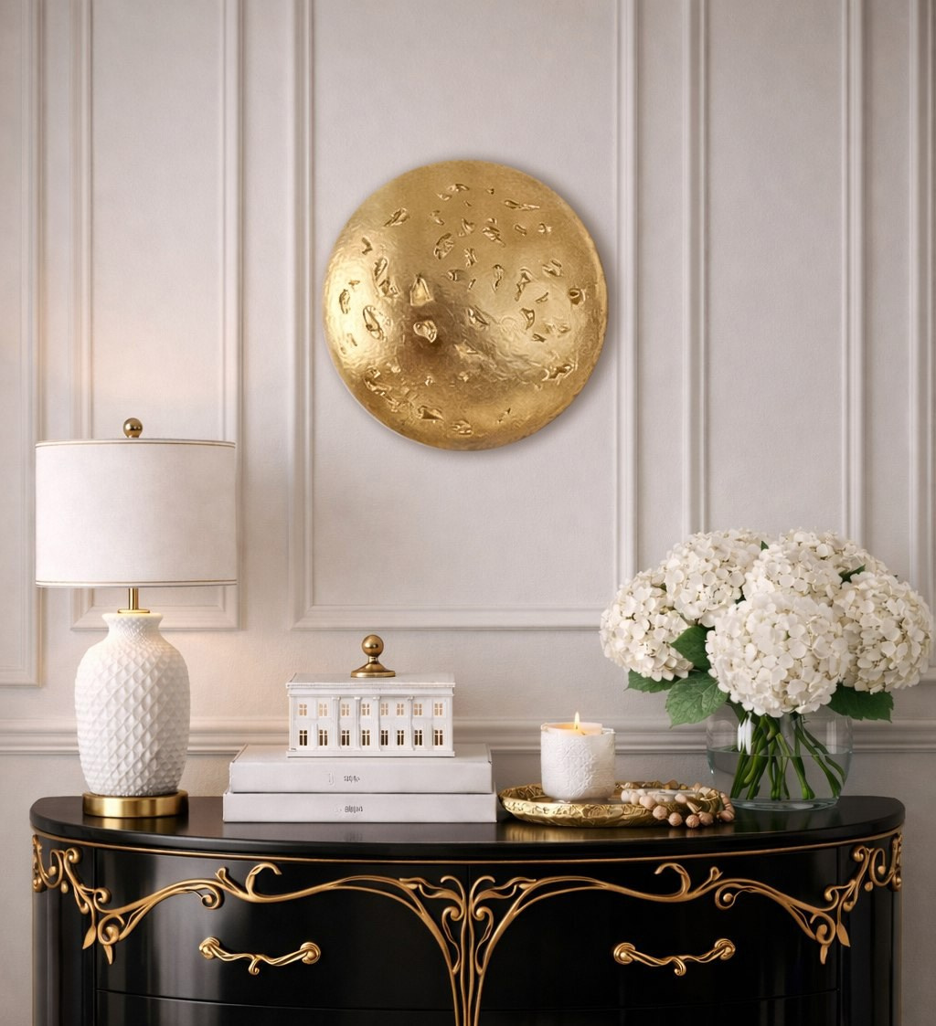 картина золотое солнце