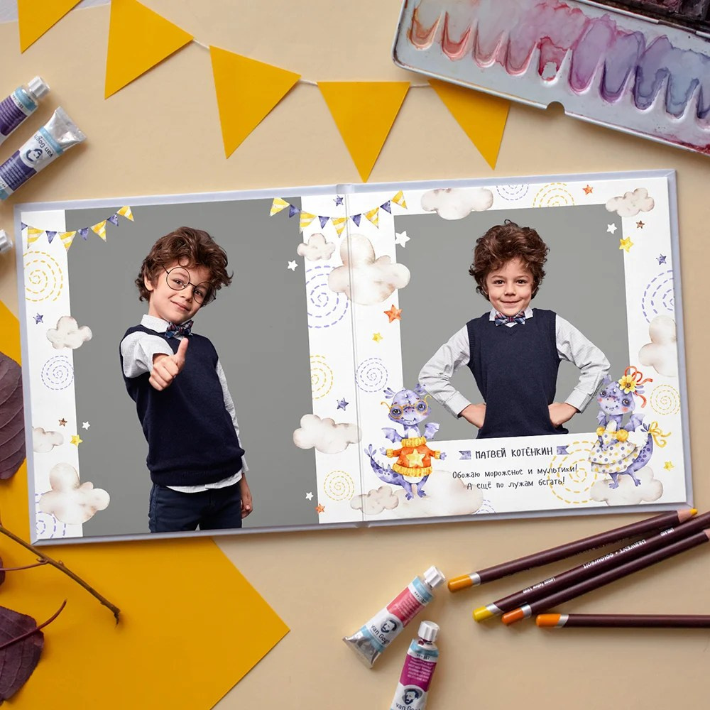 Выпускной альбом для детского сада Дизайн Дракоши. Medlori fotobook Выпускные альбомы в Липецке Лариса Медведева