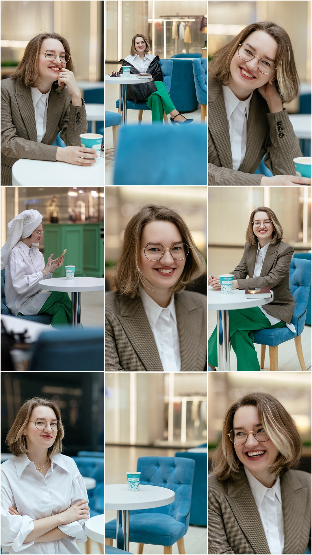 Портретная фотосессия для контента в кафе. Семейный фотограф в Минске Приболовец Светлана