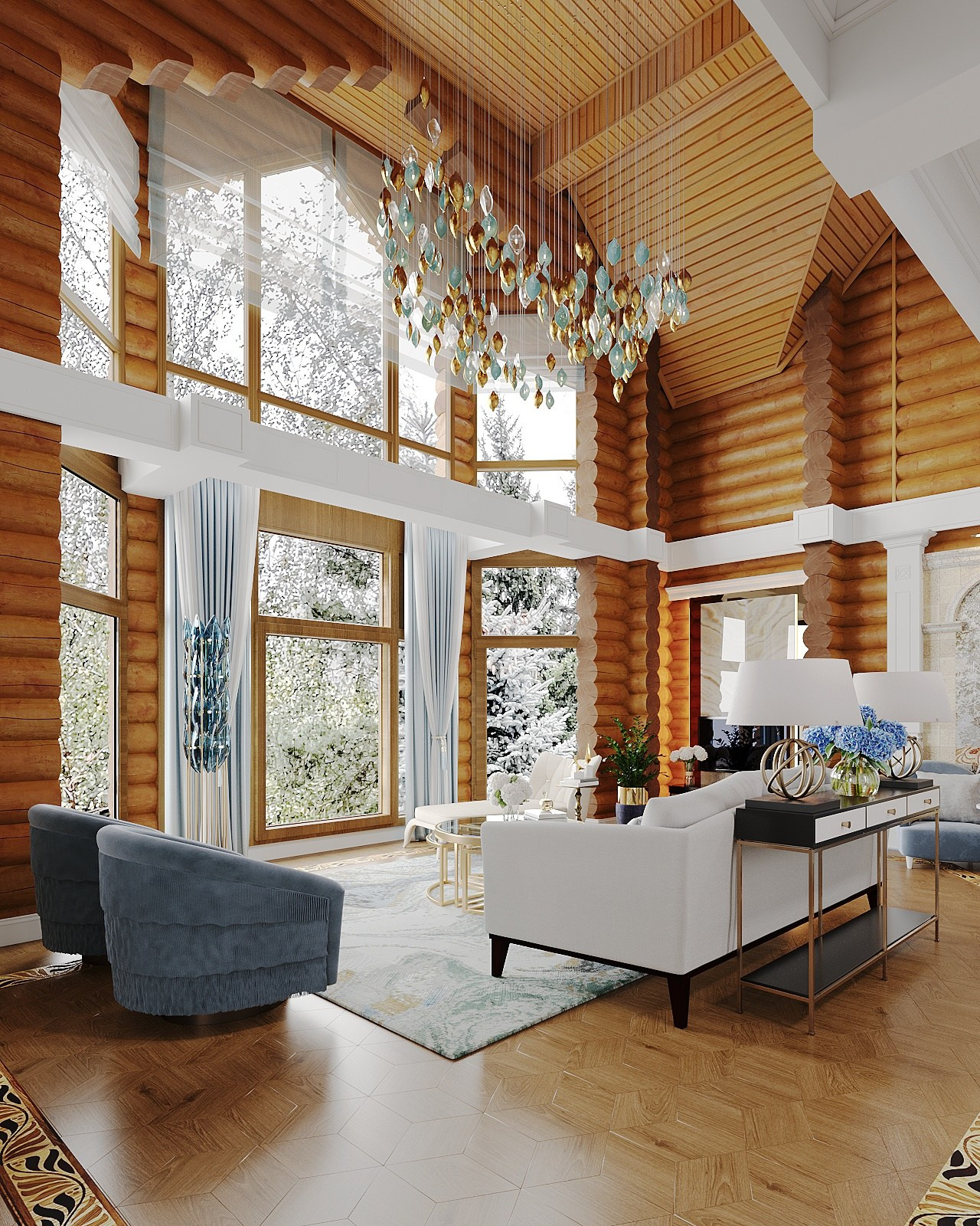 CASA A NIKOLINO - 3, MOSCA. Irina Balykina — Interior 3D Visualisation