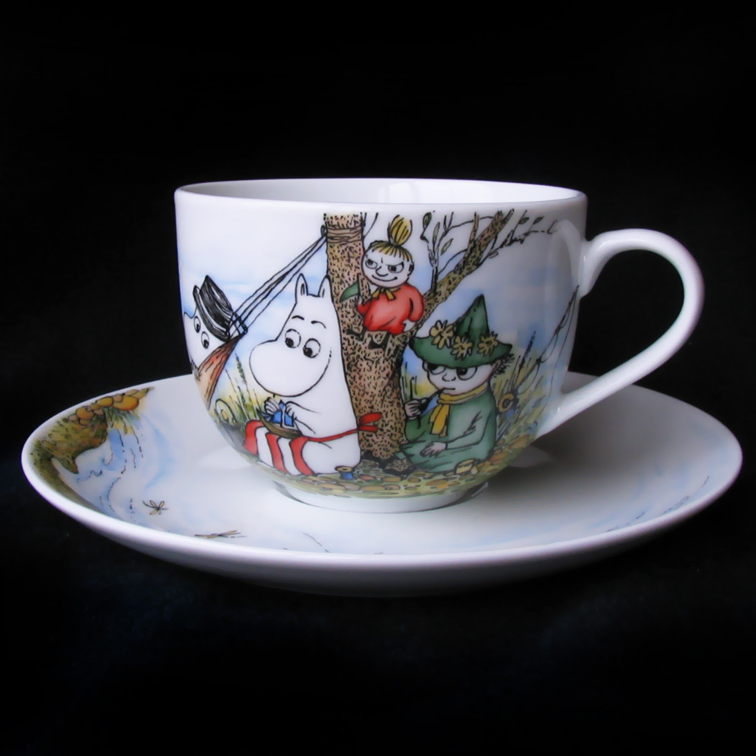 Чайная пара Муми-Тролли. Роспись фарфора в Санкт-Петербурге