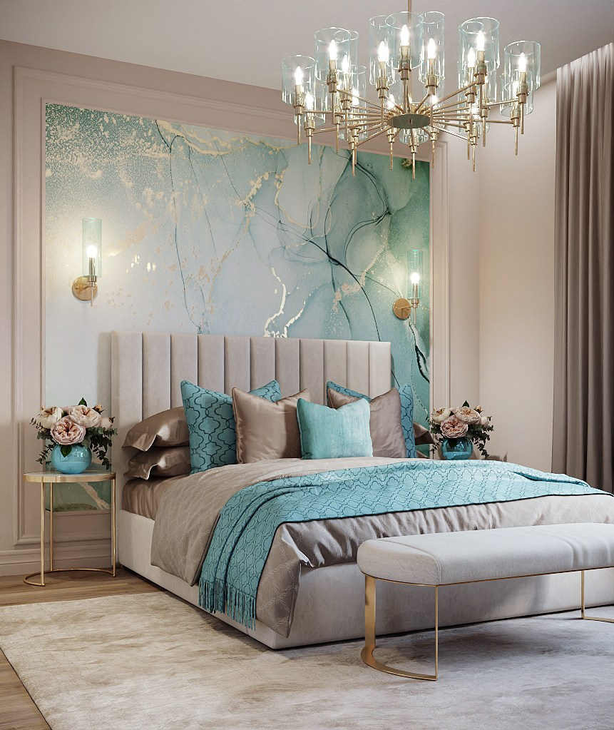 Дом с бирюзовыми акцентами. Студия дизайна