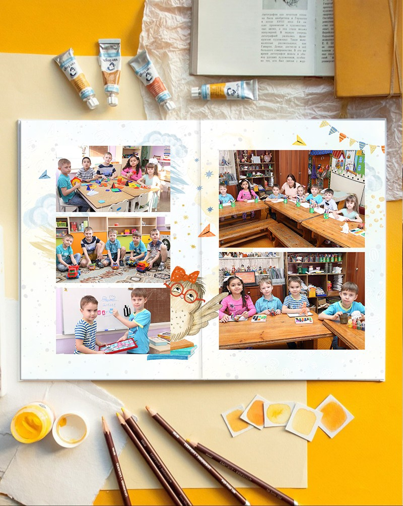 Кот и сова. Детская выездная фотостудия