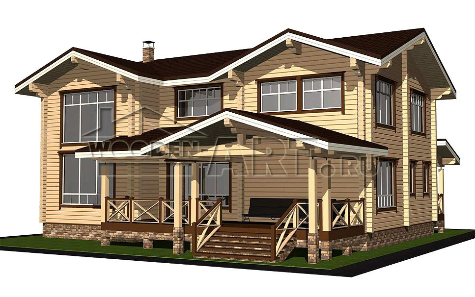 «Лесогорье» 321 кв. м. Проекты деревянных домов