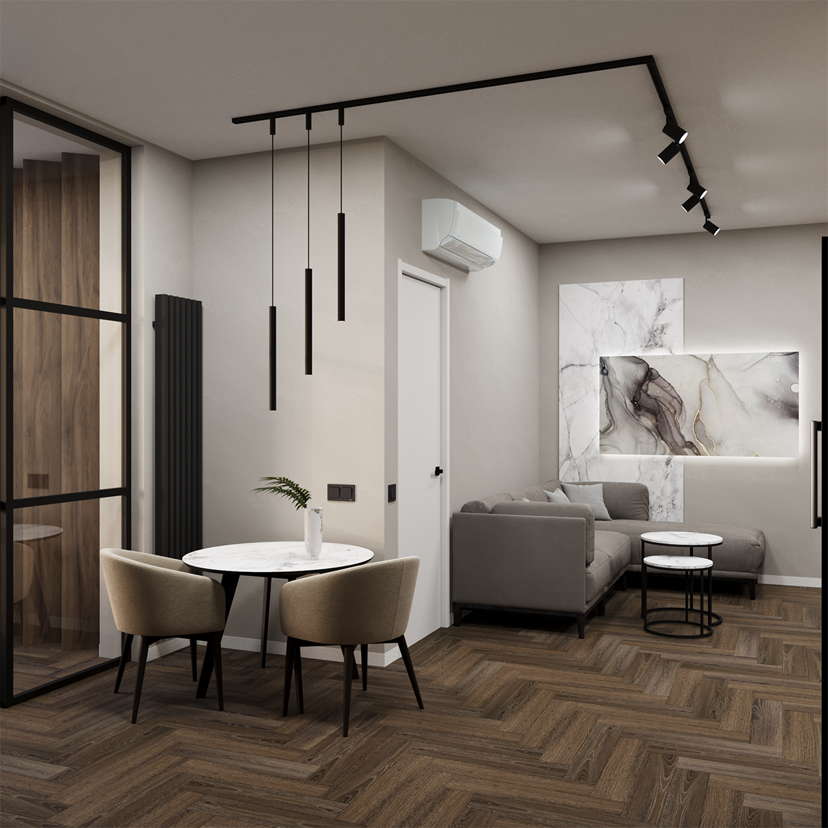 Интерьер для сдачи в аренду: прочные материалы, нейтральная палитра и продуманная функциональность. Мастерская Добрых Интерьеров Александра и Аллы Добряк